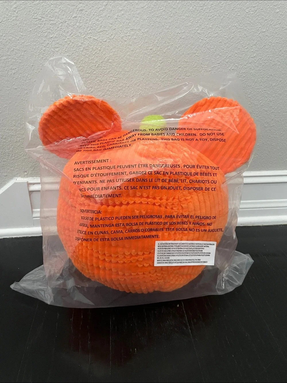 Disney Halloween Mickey Pumpkin Plush